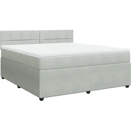 vidaXL Boxspringbett 180 x 200 cm Hellgrau