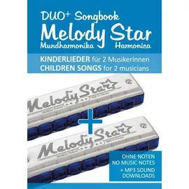 epubli Duo+ Songbook "Melody Star" Mundharmonika / Harmonica - 51 Kinderlieder Duette / Children Songs Duets