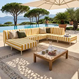 Oviala Chaiselongue modulare Gartenmöbel gelb
