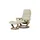 Stressless Relaxsessel Leder 85 x 100 x 77 cm Creme mit Hocker