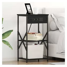 vidaXL Nachtschrank 41 x 31 x 76 cm Schwarz
