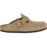 Birkenstock Boston Weichbettung Veloursleder Schmal Damen Sandalen (Beige 35 EU) Sandalen
