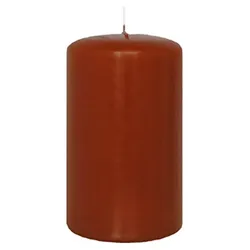 Kopschitz Kerzen Mini Stumpenkerzen für den Weihnachtsbaum, Pyramide Haselnuss 50 x Ø 30 mm, 20 Stück