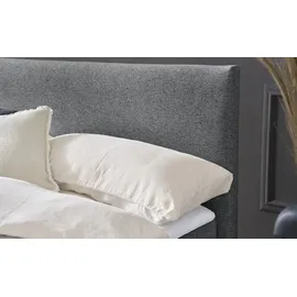 deinbett Boxspringbett mit Matratze und Topper H3 Duke ¦ grau ¦ Maße (cm): B: 147 H: 104