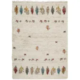 benuta nest Hochflorteppich, Beige, Textil, Rauten, Rechteckig, 120x170 cm, Oeko-Tex® Standard 100, wasserabweisend, Teppiche & Böden, Teppiche, Hochflorteppiche & Shaggys