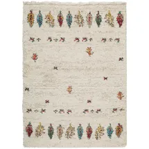 benuta nest Hochflorteppich, Beige, Textil, Rauten, Rechteckig, 120x170 cm, Oeko-Tex® Standard 100, wasserabweisend, Teppiche & Böden, Teppiche, Hochflorteppiche & Shaggys