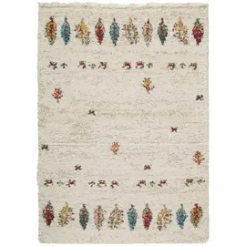 benuta nest Hochflorteppich, Beige, Textil, Rauten, Rechteckig, 120x170 cm, Oeko-Tex® Standard 100, wasserabweisend, Teppiche & Böden, Teppiche, Hochflorteppiche & Shaggys