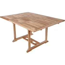 möbelliebling Teak Gartentisch 120-170 x 120 x 75 cm Beige