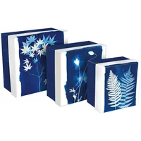Clairefontaine 2x Set 3 Klappboxen 25x25x12 cm, 20x20x11cm und