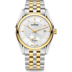 Titoni Herren Airmaster 83709 SY-500 - silber,Gelbgold - 40mm