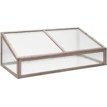 vidaXL Gewächshaus Tannenholz Grau HKP 4 mm 0,64 m2