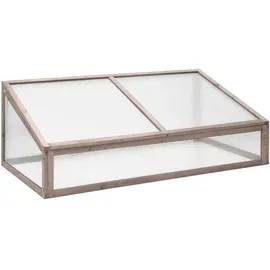 vidaXL Gewächshaus Tannenholz Grau HKP 4 mm 0,64 m2