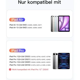 Inateck NeoMagic Magnetische Tastatur Hülle für iPad Air 13 Zoll / iPad Pro 12,9 Zoll Weiß