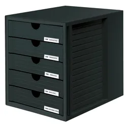 HAN Schubladenbox mit geschlossenen Schubladen, schwarz