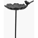 finehomegarden Vogeltränke Futterplatz Vogelbad Metall ArtFerro Ø16cm H106cm 1Vogel, Gartenstecker Deko Stecker Garten Futterstadion / Paket braun