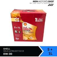 Shell Helix Ultra ECT C2 C3 0W-30 5 Liter + 1 Liter GRATIS