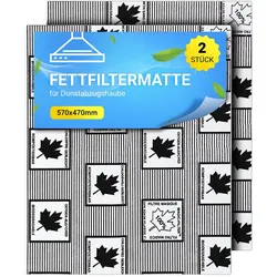 Fettfiltermatte Universal Vliesfilter Vliesstoff 570x470mm 2Stk Dunstabzugshaube