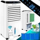 Kesser KESSER® 4in1 Mobile Klimaanlage Fernbedienung Klimagerät Ventilator Klimaanlage 10 L Tank Timer 3 Stufen Ionisator Luftbefeuchter Luftkühler