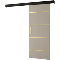 Schiebetür Komplettset - Schiebetürsystem Salwador 4 - Schiebetüren - Trennwände - Raumteiler - Innentüren, Tür 90x204 cm - Schiebetür Schiene - Zimmertür mit Schiebetür Griff - Saloontür
