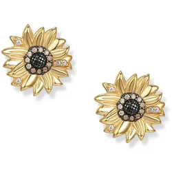 Seinerzeit SZA-2960-432 Damen-Ohrringe Solana Sonnenblume Goldfarben