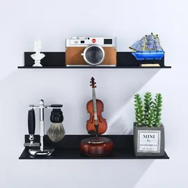 luxuskollektion Duschablage Schwarz Metall Wandregal Badezimmer 30cm Set 2er