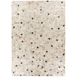 MeGusta Flachflor Teppich Modern Silber - Grau Leder 160x230 cm Mercedes