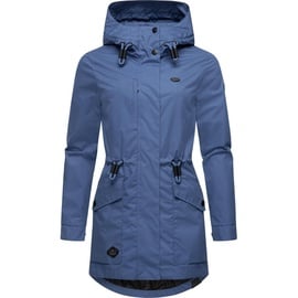 Ragwear Parka Alysa stylische Damen Übergangsjacke mit Taillenzugband blau XXL (44)