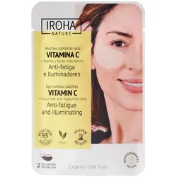 IROHA nature Eye Contour Patches Vitamin C + Cucumber and Hyaluronic Acid 16ml