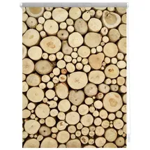 Lichtblick Rollo Klemmfix 120 x 150 cm Holzstapel/braun