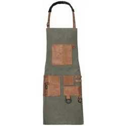 Latzschürze Canvas vier Taschen Fb. flaschengrün : 100% Baumwolle 16oz. : Flaschengrün