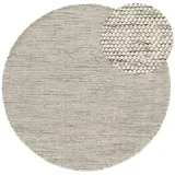 benuta Pure Wollteppich Beige, Textil, Beton Optik, Rund, 250x250 cm pflegeleicht, Teppiche - Böden, Teppiche, Naturteppiche