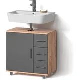 livinity Waschbeckenunterschrank Eisak, Goldkraft Eiche, 60 x 60 cm