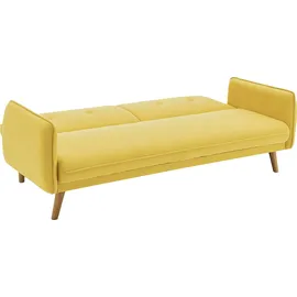 SalesFever Sofa 3-Sitzer - Strukturstoff fein gelb 368640