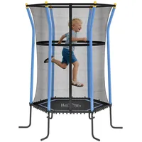 Homcom Kindertrampolin 163,5 x 163,5 cm Blau