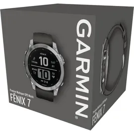 Garmin Fenix 7 Standard silber mit graphitfarbenem Armband