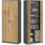 home collective Kleiderschrank Mehrzweckschrank 74 x 180 x 0 cm Grau