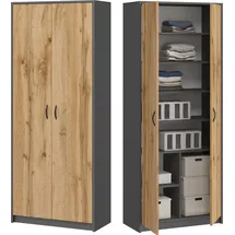 home collective Kleiderschrank Mehrzweckschrank 74 x 180 x 0 cm Grau