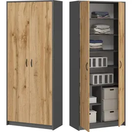 home collective Kleiderschrank Mehrzweckschrank 74 x 180 x 0 cm Grau
