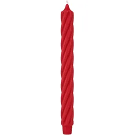 Richard Wenzel RUSTIC TWIST Stabkerzen 250 x 28 mm rot 4 St.