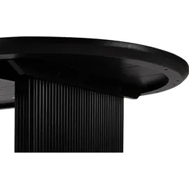 MASSIVMOEBEL24.DE Esstisch oval Mango 180x90x45x76 schwarz lackiert BARCELONA #127