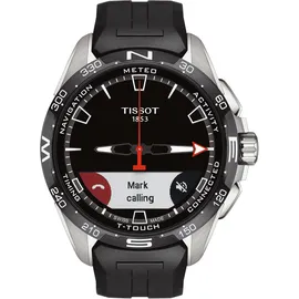 TISSOT T-Touch Connect Solar 47,5 mm Silikonarmband Schwarz T121.420.47.051.00