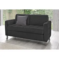 2-Sitzer SIT & MORE "Pablo", schwarz, B:133cm H:78cm T:78cm, Luxus-Microfaser ALTARA NUBUCK (100% Polyester) / Struktur (100% Polypropylen);Luxus-Microfaser ALTARA NUBUCK (100% Polyester) / Struktur fein (100% Polyester);Luxus-Microfaser ALTARA NUBUCK (100% Polyester), Sofas