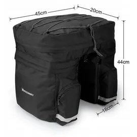 wozinsky Gepäckträgertasche 60 l schwarz