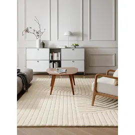 benuta pure Yanis Wollteppich 120 x 170 cm Weiß