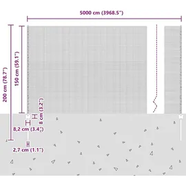 vidaXL Zaun mit Pfosten 1,5 x 50 m Grün/Stahl