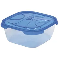 6 Stück Gefrierdosen - Transparent/Blau