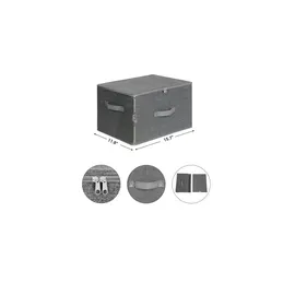 Songmics Aufbewahrungsbox 30 x 40 x 25 cm 3-tlg. grau