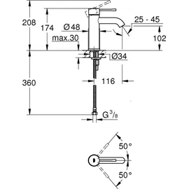 Grohe Essence Einhandmischer Warm Sunset