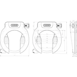ABUS AMPARO 4750S NR Schwarz Rahmenschloss