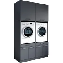 laundreezy Mehrzweckschrank-Set 135 x 238 x 68 cm Grau